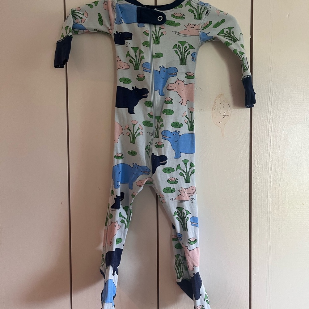 The Beaufort bonnet company size 0-3 month hippo swim footie pjs